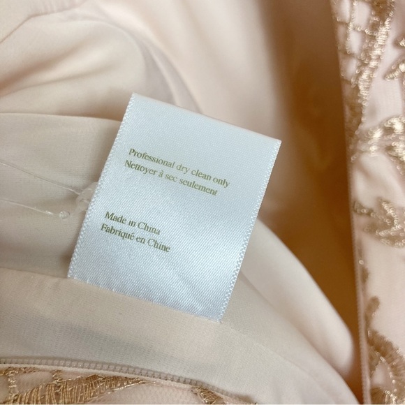 Marchesa Notte Metallic Filigree Embroidered Gown - Picture 8 of 13